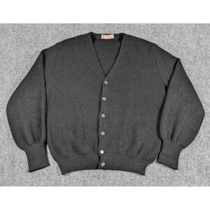 Lemmermayer Alpaca Cardigan Mens EU 44 Black Maus & Hoffman Made In Austria